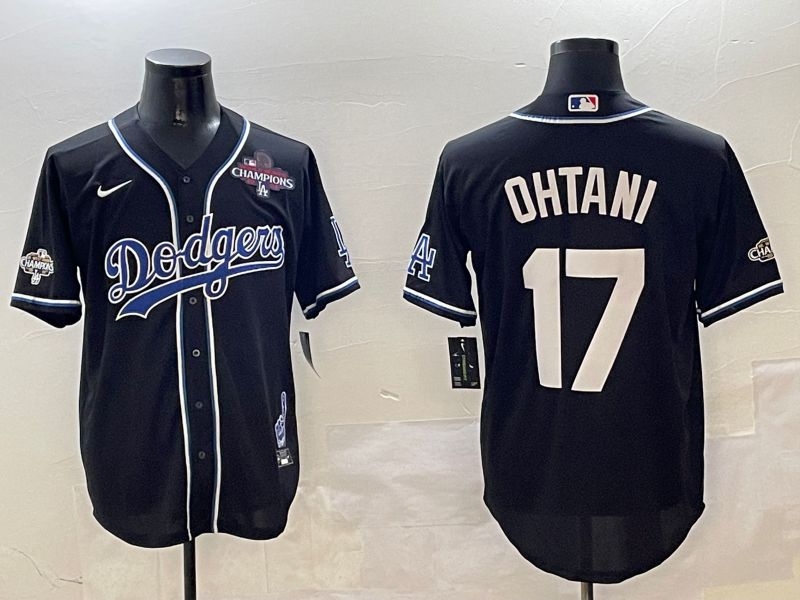 Men Los Angeles Dodgers #17 Ohtani Black Fashion Game 2025 Nike MLB Jersey style 3062->los angeles dodgers->MLB Jersey